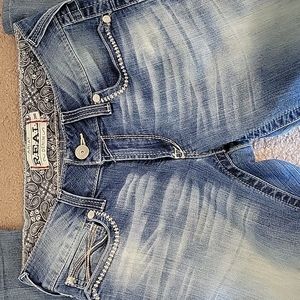Ariat R.E.A.L Low Rise Flare Jeans Womens 28L